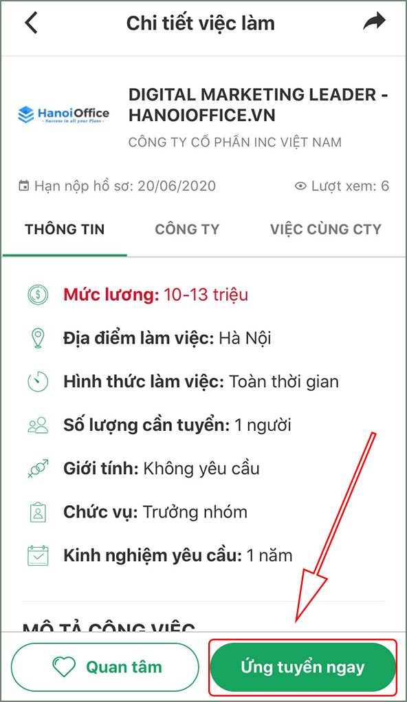 Hướng dẫn tạo CV xin việc ấn tượng cực đơn giản bằng ứng dụng TopCV