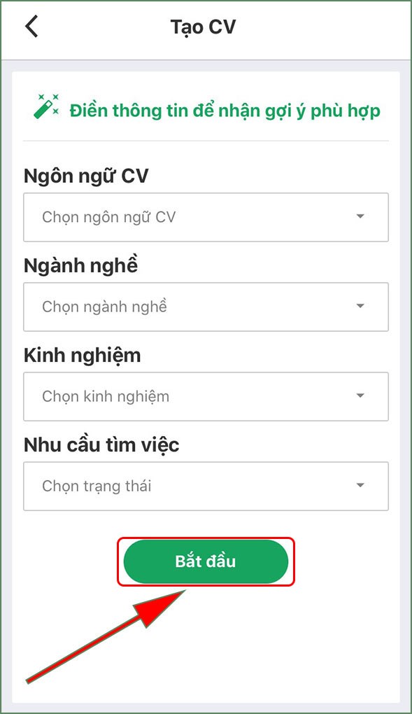 Hướng dẫn tạo CV xin việc ấn tượng cực đơn giản bằng ứng dụng TopCV