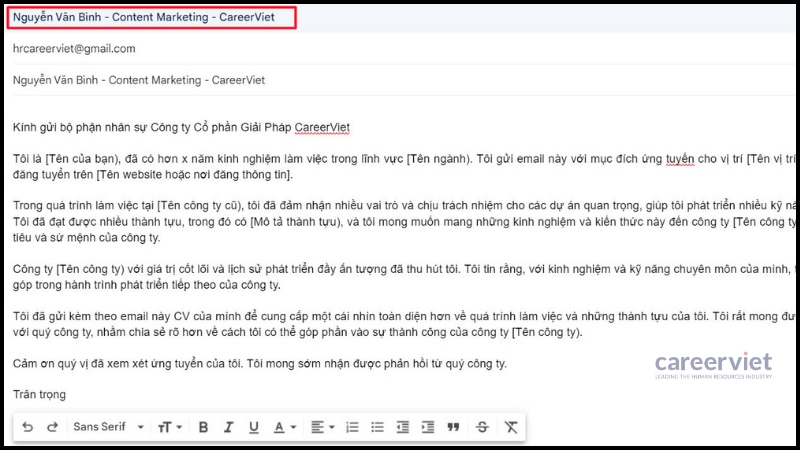 Cách viết email xin việc ấn tượng để được gọi phỏng vấn ngay