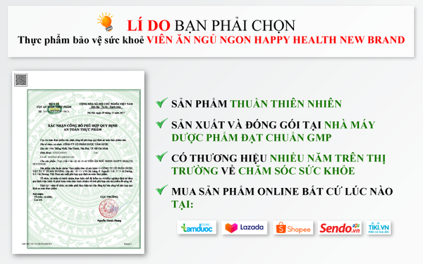 Viên MEX Ăn Ngủ Ngon Happy Health New Brand (60 viên)