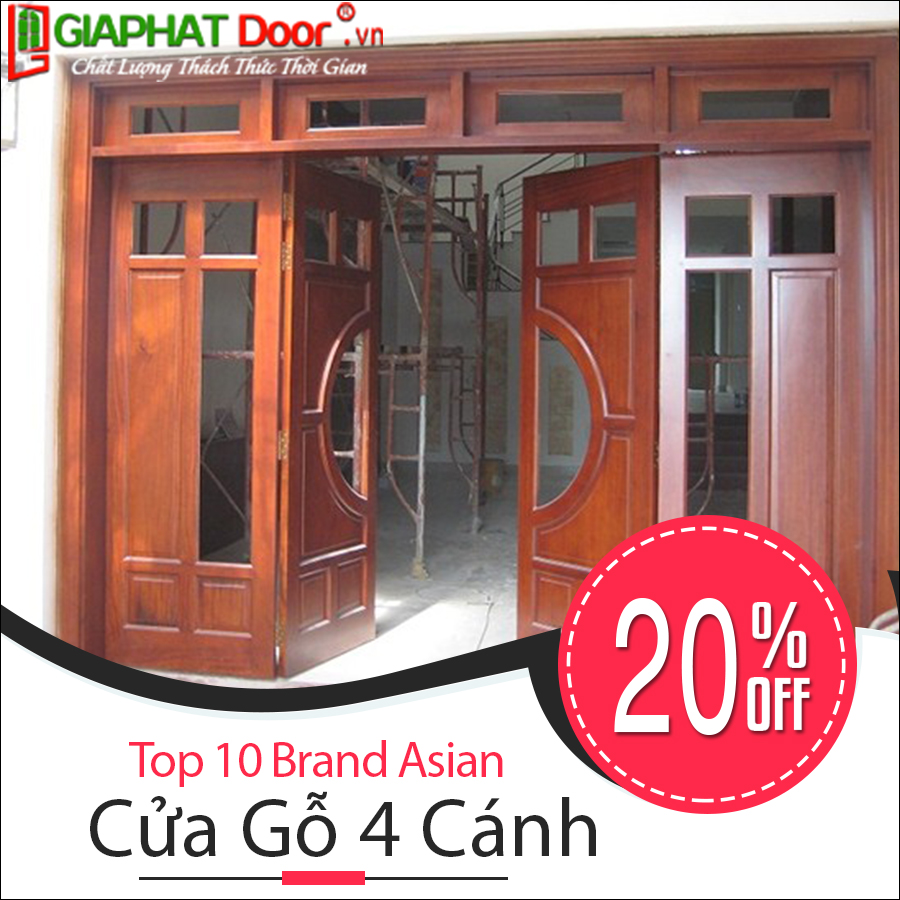 Mẫu Cửa Gỗ 4 Cánh Đẹp Thịnh Hành Hiện Nay