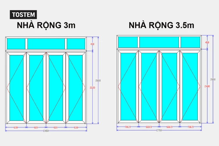 40+ Mẫu cửa đi 4 cánh gỗ, sắt, nhôm kính đẹp cho mặt tiền