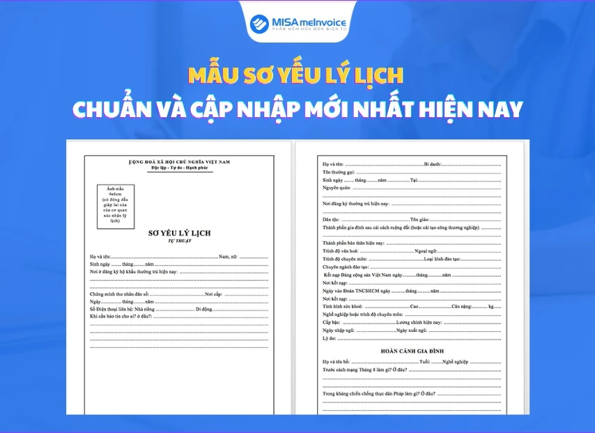 [Mới] Mẫu sơ yếu lý lịch chuẩn và cập nhật mới nhất hiện nay