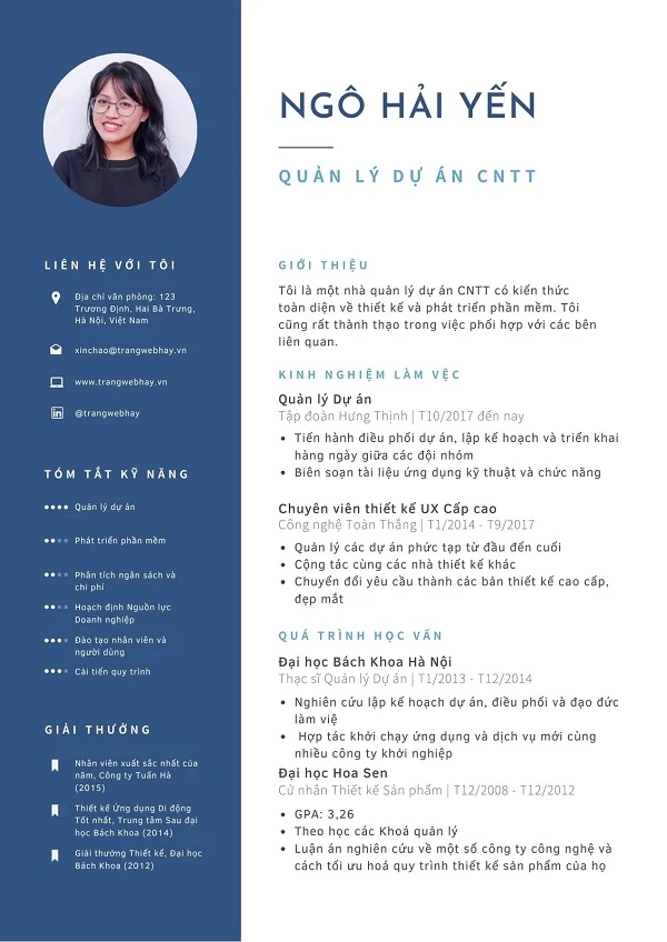 Tải mẫu CV xin việc File PDF+Word đơn giản, miễn phí