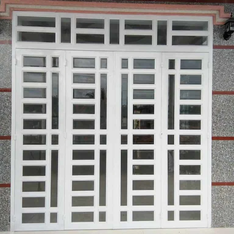 mẫu cửa cổng sắt 4 cánh đẹp, cổng sắt bốn cánh, cua cong sat 4 canh