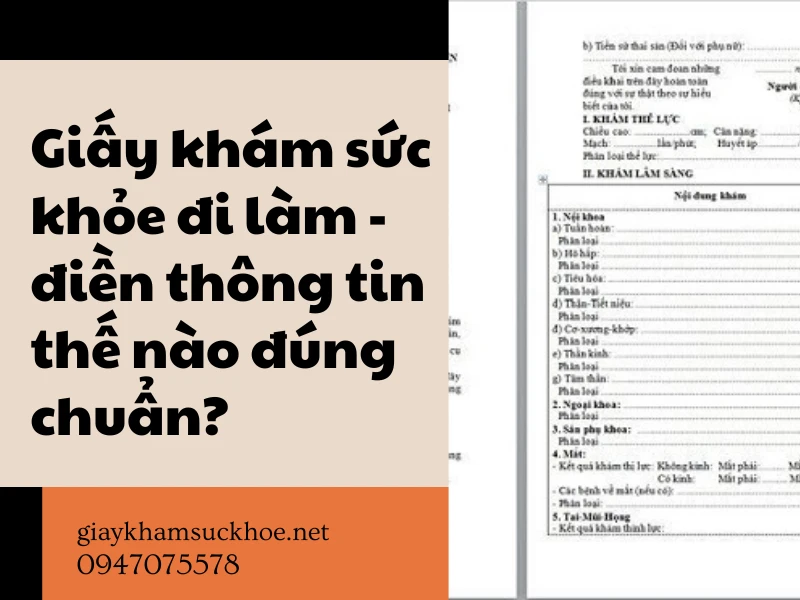 Giấy khám sức khỏe đi làm - điền thông tin thế nào đúng chuẩn?