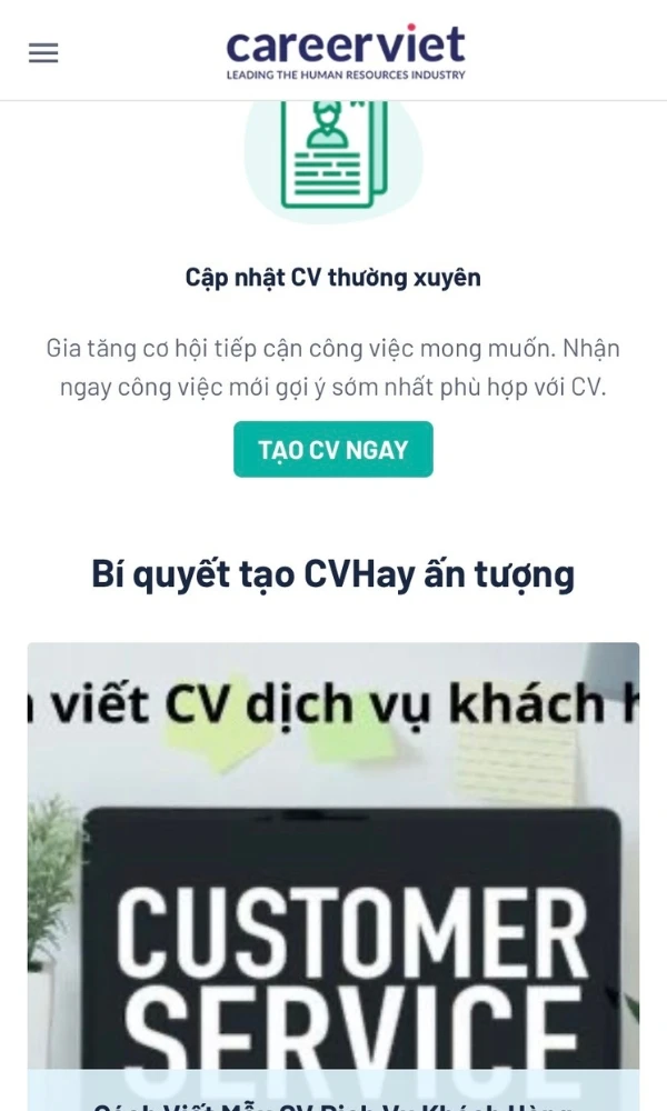 Tạo CV trên điện thoại ấn tượng, đơn giản và nhanh chóng nhất 2023