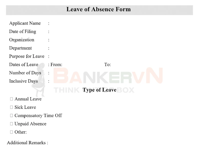 Mẫu đơn xin nghỉ phép tiếng Anh và song ngữ xin Visa